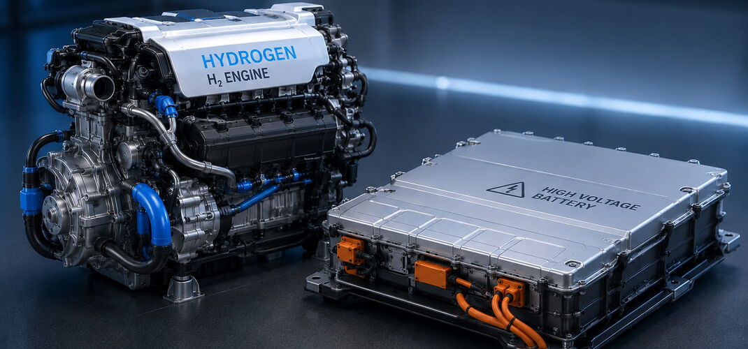 Elektrische und wasserstoffbasierte Antriebskonzepte - KI generiert