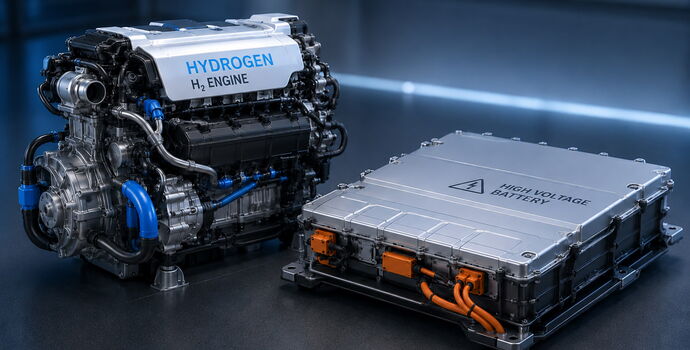 Elektrische und wasserstoffbasierte Antriebskonzepte - KI generiert